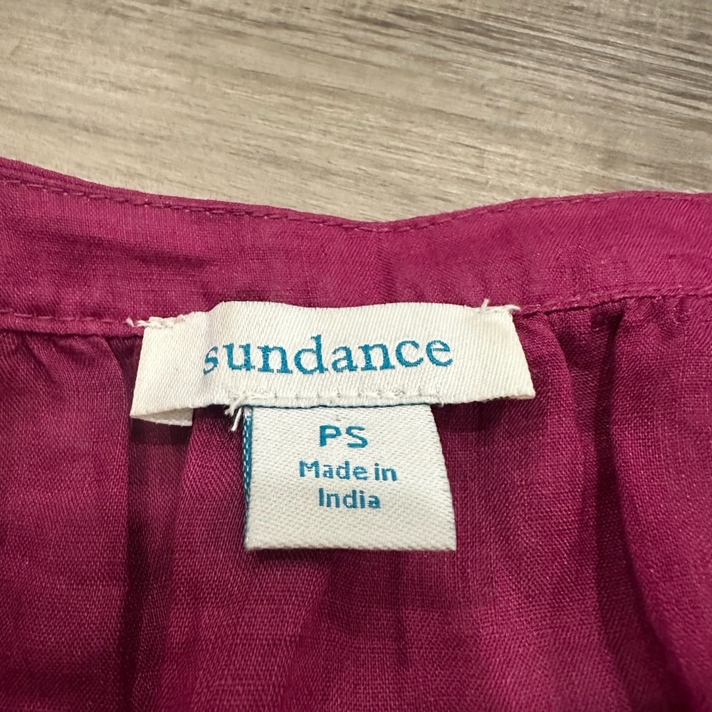 Sundance Plum Catalog Shayda Embroidered Blouse Petite Small - Picture 3 of 7